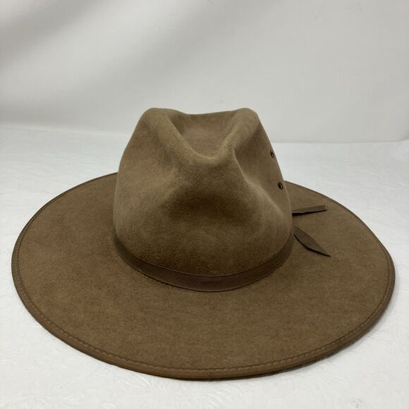 Akubra Coober Pedy Felt Hat Men's Size 55 Brown Cowboy Outback Style - Picture 2 of 14